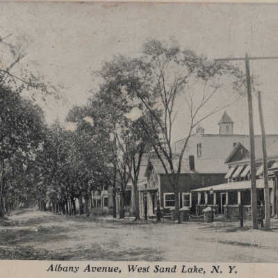 Albany Avenue, West Sand Lake, NY - 1: Albany Avenue, West Sand Lake, NY, postcard - 1
