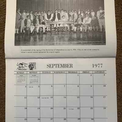 SLHS US Bicentennial Calendar September: SLHS US Bicentennial Calendar September