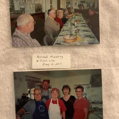 PB3 Page 63 - Annual Meeting at Zion's United Church of Christ May 2011: No name notations provided on back of photo.