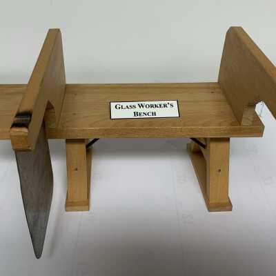 Scale Model of a Glass Worker's Bench - Front: Scale Model of a Glass Worker's Bench - Front