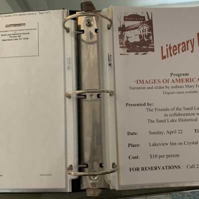 NAB Pages 19 and 20: Right side - Sand Lake Book literary brunch advertisement.