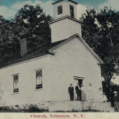 Church, Taborton, NY: Zion's United Church of Christ and Parsonage, Taborton, NY, postcard.