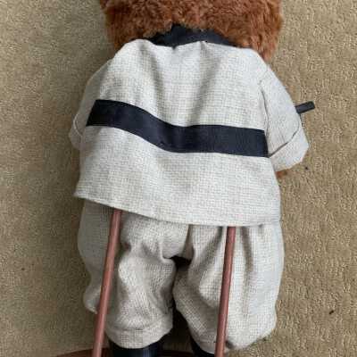 Rough Rider Teddy - Back - See the SLHS Auction Poster: Won by and in the personal collection of Mike and Nancy Perry of Averill Park, NY.  