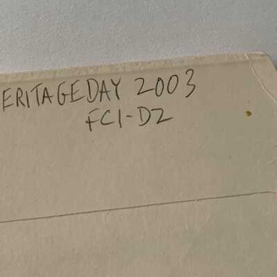 Heritage Day Folder notation photo
