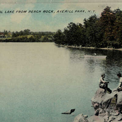 Crystal Lake, from Perch Rock, Averill Park, NY: Crystal Lake, from Perch Rock, Averill Park, NY, postcard.