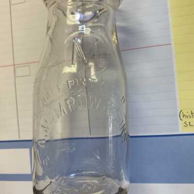 A. Momrow & Sons, Half Pint Liquid, Milk Bottle, View 2: A. Momrow & Sons, Half Pint Liquid, Sand Lake, NY, View 2