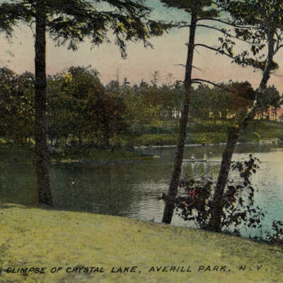 A Glimpse of Crystal Lake, Averill Park, NY #2: A Glimpse of Crystal Lake, Averill Park, NY, postcard.  Specimen 2 of 2.