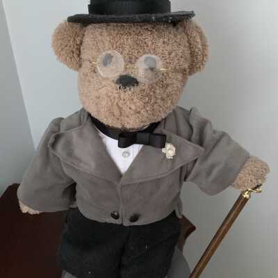 Inaugural Teddy - Front - See the SLHS Auction Poster: Won by and in the personal collection of Mike and Nancy Perry of Averill Park, NY.  