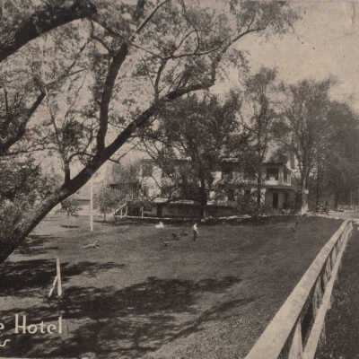 Crooked Lake Hotel and Lawns #2: Crooked Lake Hotel and Lawns, postcard.  Specimen 2 of 2.