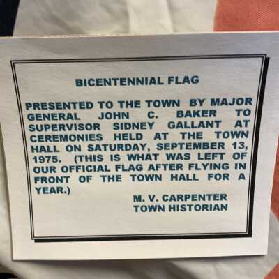 Remnants of the TOSL US Bicentennial Flag - Explanation.