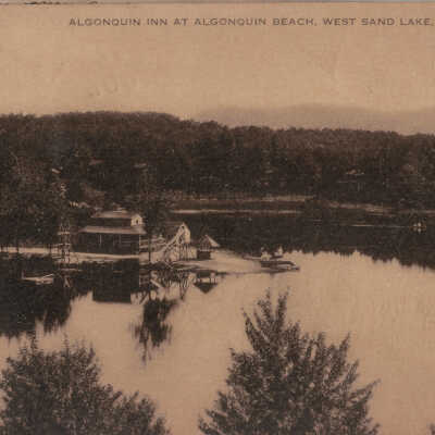 Algonquin Inn at Algonquin Beach, West Sand Lake, NY: Algonquin Inn at Algonquin Beach, West Sand Lake, NY, postcard.  