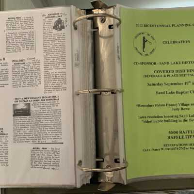 NAB Pages 85 and 86: Left side - Gloria Waldron Hulke novelist , Another Antiques Appraisal Day, and Dennis Sinnott Old Joe restoration.  Right side - TOSL Bicentennial Planning dinner.
