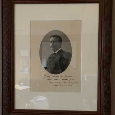 Theodore Roosevelt Original Autographed Photo - Picture A: Currently located in the Town Supervisor's Office.  Origin Unknown.