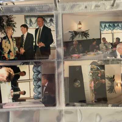 PB1 Page 38 - 1994 Annual Meeting Lakeview Inn: Upper left - Joan Fuess, Joan and Harvey Gross and Craig Williams
Upper right - Speaker's Table Barbara J. Worcester President
Lower left - Ida Schepis, Harvey Gross and Craig Williams speaker
Lower right - Joan Gross and Barbara Worcester