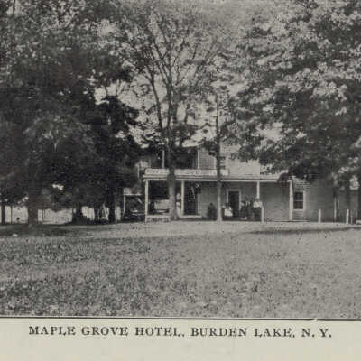 Maple Grove Hotel, Burden Lake, NY: Maple Grove Hotel, Burden Lake, NY, Harry Clifton, proprietor, postcard.
