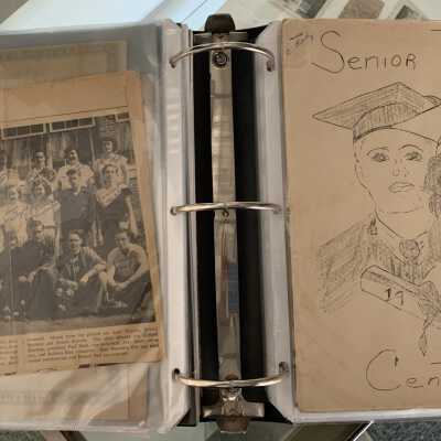 SLSB2 - Pages 49 and 50: 1950 annotated senior class photo and 1948 Centralian Senior Issue