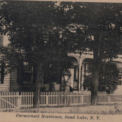 Carmichael Residence, Sand Lake, NY: Carmichael Residence, Sand Lake, NY, postcard.
