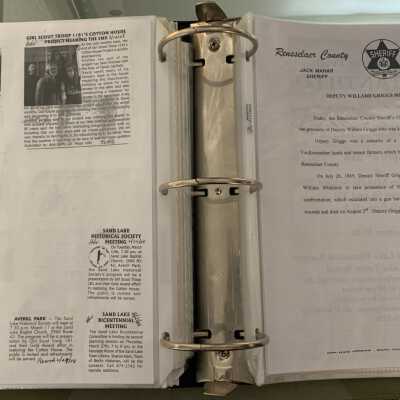 NAB Pages 65 and 66: Left side - PBAs regarding the Cotton House restoration and resulting Girl Scouts Gold Award.  Right side - Rennselaer County Sheriff sponsorship of a Deputy Willard Griggs memorial service.