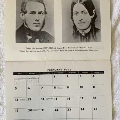 SLHS 1978 Calendar - February: John and Margaret Brown Knowlson