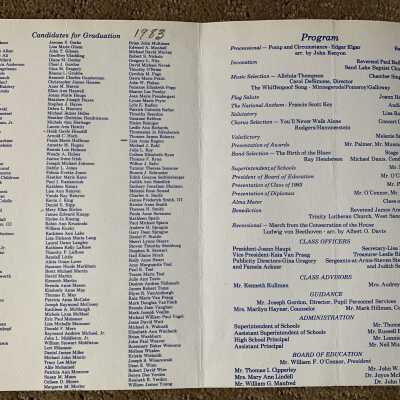 APHS Commencement Program 1983 - Inside Pages
