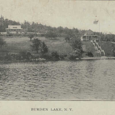 Burden Lake, NY, Lake View Hotel, J.S. Hogarty Proprietor: Burden Lake, NY, Lake View Hotel, J.S. Hogarty Proprietor, postcard.  Features view from the lake.