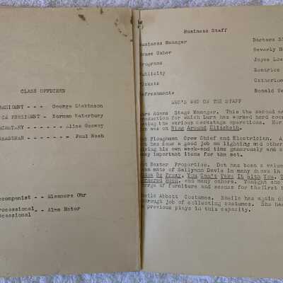 Page Protector 14 - Play Programs - Jane Eyre - Credits Page 5