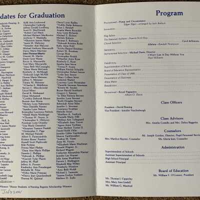 APHS Commencement Program 1988 - Inside Pages