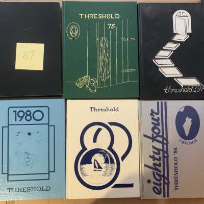 APHS Threshold Yearbooks 1967, 1974, 1975, 1980, 1982, and 1984: APHS Threshold Yearbooks 1967, 1974, 1975, 1980, 1982, and 1984 - TOSL owned items currently stored in an archival box in and on Town Historian's Storeroom Shelf 3 b (THSS3-b).