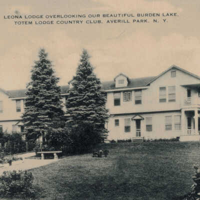 Leona Lodge Overlooking our Beautiful Burden Lake, Totem Lodge and Country Club, Averill Park, NY: Leona Lodge Overlooking our Beautiful Burden Lake, Totem Lodge and Country Club, Averill Park, NY, postcard.