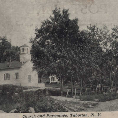 Church and Parsonage, Taborton, NY: Zion's United Church of Christ and Parsonage, Taborton, NY, postcard.