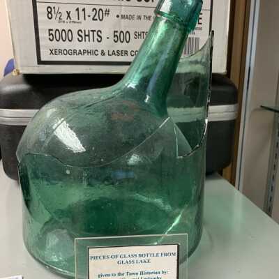 Pieces of a Bottle Recovered from Glass Lake