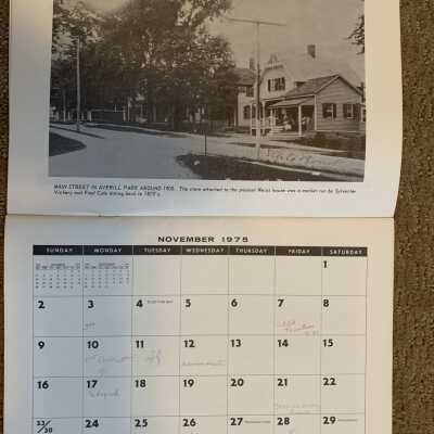 SLHS 1975-76 Calendar November 1975 - Main Street Averill Park
