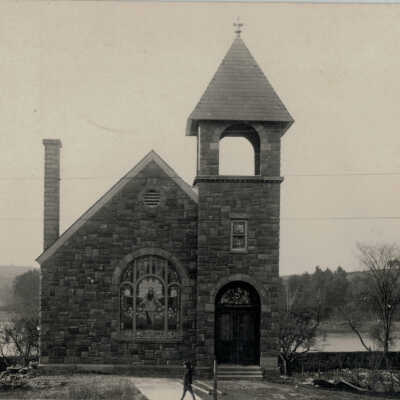 Methodist Church, Sand Lake, NY: Methodist Church, Sand Lake, NY, postcard.  Church is located on Glass Lake.  