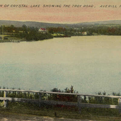 View of Crystal Lake, Showing the Troy Road, Averill Park, NY: View of Crystal Lake, Showing the Troy Road, Averill Park, NY, postcard.