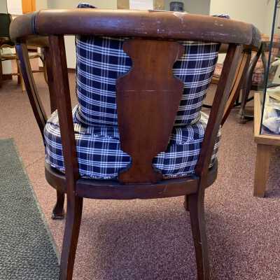Gregory Estate Chair - Rear: Chair from the estate of a prominent 19th-century family in the Town of Sand Lake, NY.  Refer to the following URL for more information if desired:  http://history.rays-place.com/ny/ren-sand-lake-ny.htm 