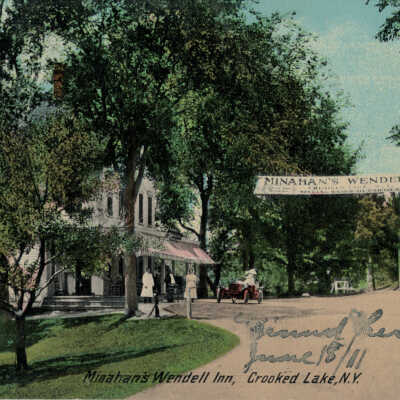 Minahan's Wendell Inn, Crooked Lake, NY: Minahan's Wendell Inn, Crooked Lake, NY, postcard.