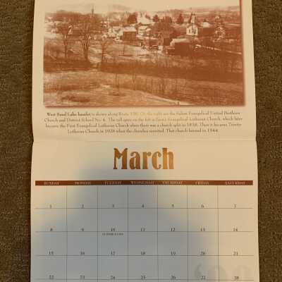 SLHS 2009 Calendar March - West Sand Lake Hamlet