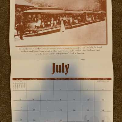 SLHS 2009 Calendar July - Five Trolley Cars