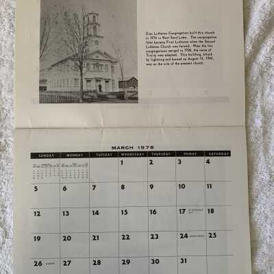 SLHS 1978 Calendar - March: Zio Lutheran Church
