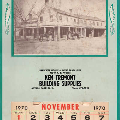 Tremont Calendar 1970: Tremont Calendar 1970 - Brewster House