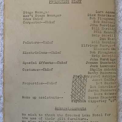 Page Protector 14 - Play Programs - Jane Eyre - Credits Page 6