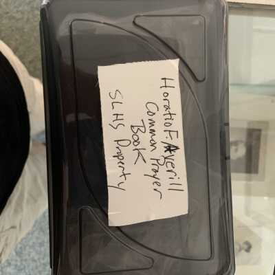 Horatio Averill Books - Preservation: The books are wrapped in acid-free protectors and stored in a rigid container with a desiccant pack tucked inside to help protect them from further oxidation and physical damage.  The label has been updated to note storage of both books.