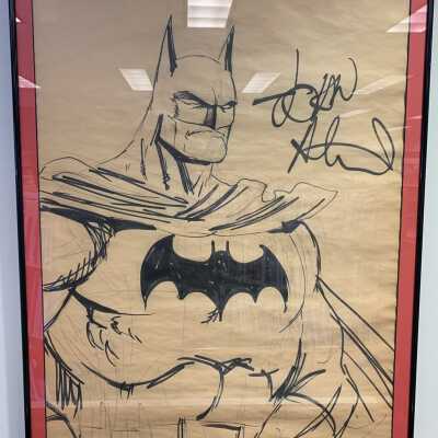 Batman Sketch - Owned by the TOSL Library: Batman Sketch currently hanging in the Town Library, Town of Sand Lake, NY.  Owned by the TOSL Library.