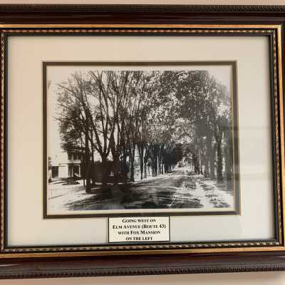 Elm Avenue, Route 43 Photo: Elm Avenue, Route 43 Photo with Fox Mansion on the left