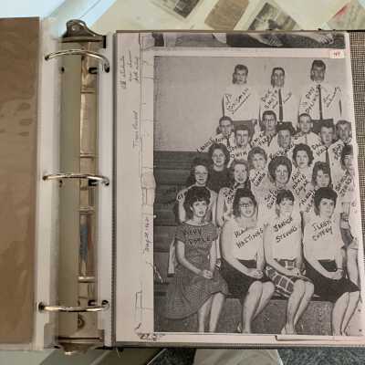 SLSB1 - Pages 37 and 38: Time Record annotated class photo page 1