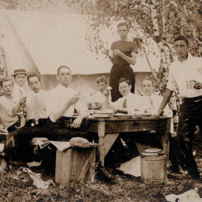 Hunting Camp 2: Unknown location or individuals postcard.