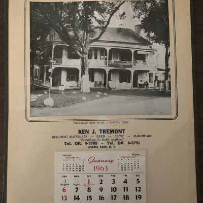 Tremont Calendar 1963: Tremont Calendar 1963 - Traveler's Rest Hotel