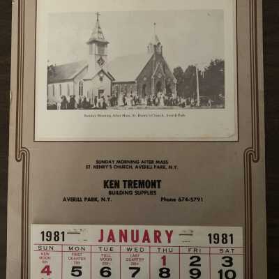 Tremont Calendar 1981 - 2 of 2 specimens: Tremont Calendar 1981 - 2 of 2 specimens - St. Henry's Church