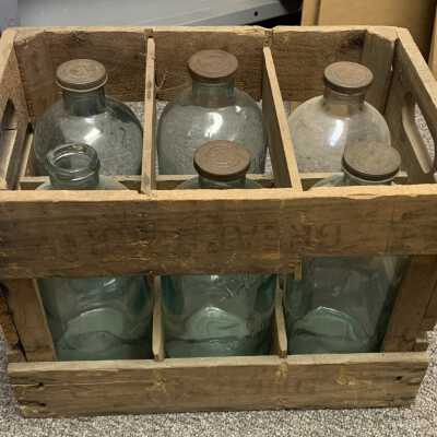 Six Sand Lake Springs 5 Pint Water Bottles and Returnable Bottles Container - Box Type1, View 2: Six Sand Lake Springs 5 Pint Water Bottles and Returnable Bottles Container / Caddy - Box Type 1, View 2