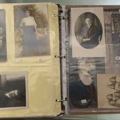 PPB Pages 67 and 68: Numbered, but no annotations provided, historic photographs.   Please let SLHS know if you can help curate them.